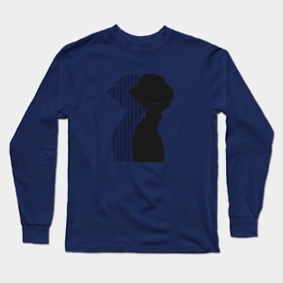 face outline with a shadow Long Sleeve T-Shirt